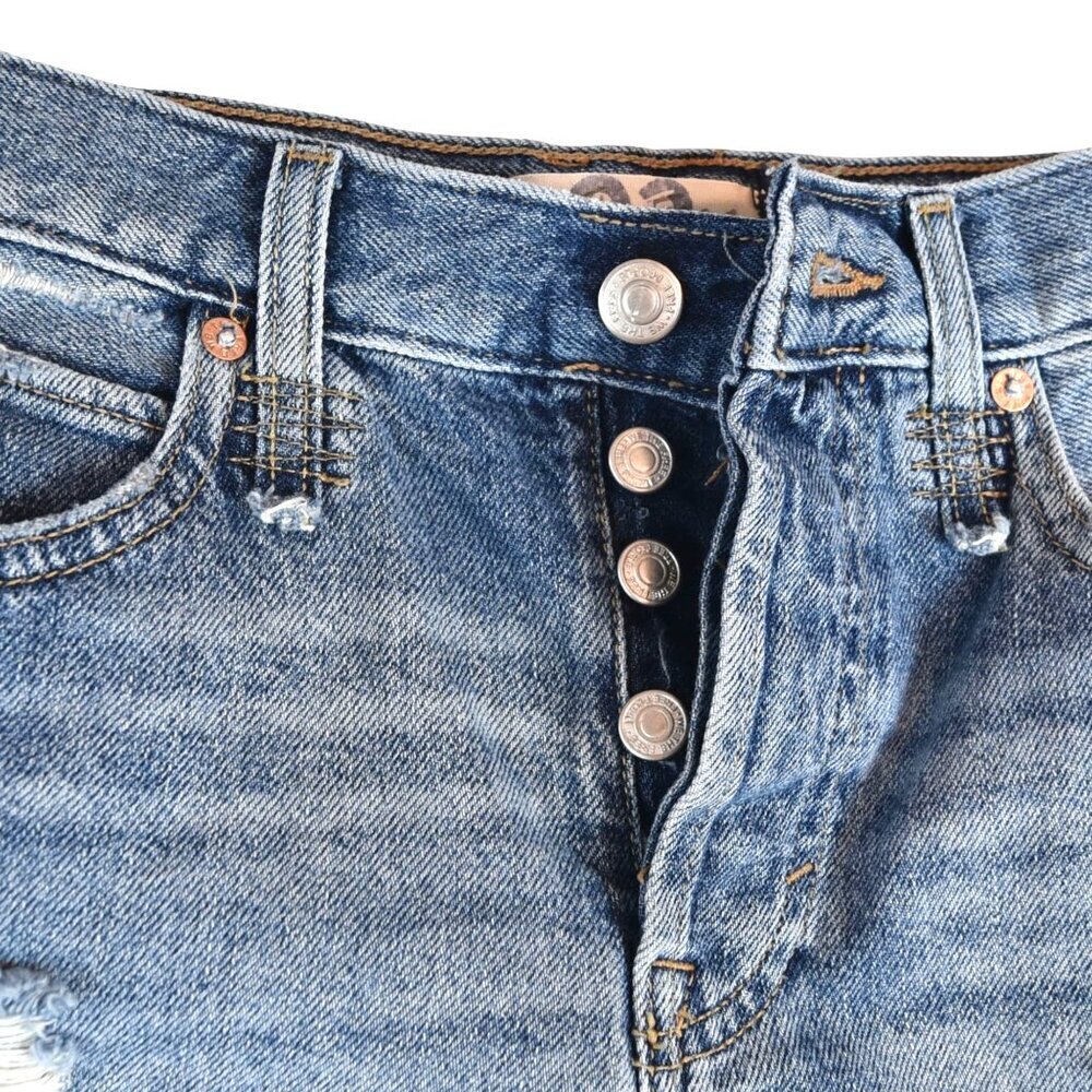We The Free Distressed Cutoff Shorts Y2K Grunge Festival Denim NWT 23 - Picture 8 of 10